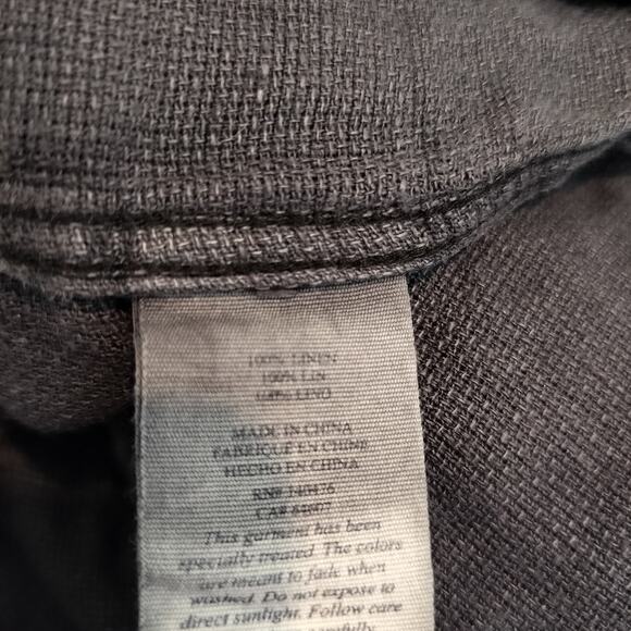 Faherty Sanibel Linen Dress V-Neck Short Sleeve Pockets - Picture 11 of 11